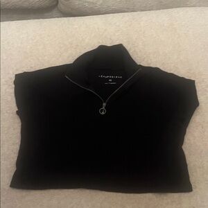 Aeropostale Black Quarter-Zip Pullover